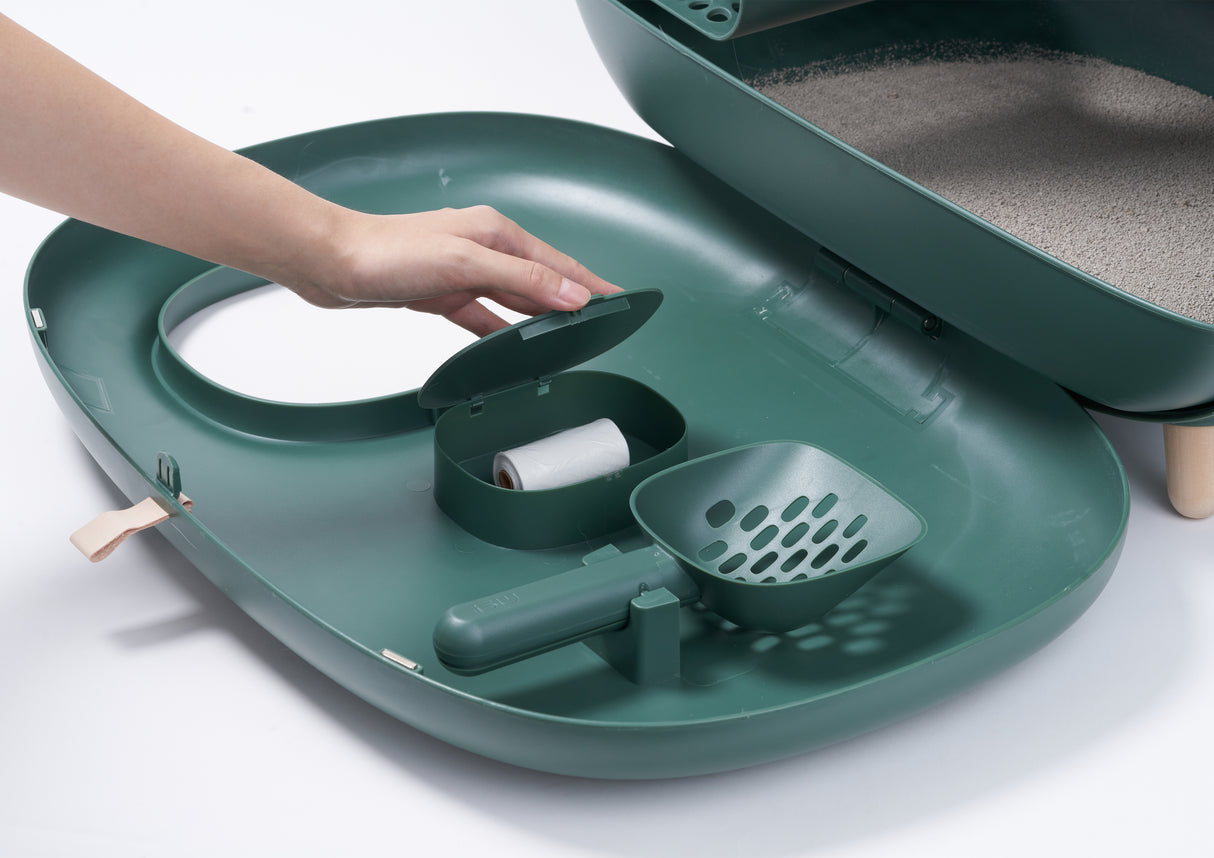 MakeSure kattenbak met lade - Groen - Design Prijs Winnaar! - SpirePets