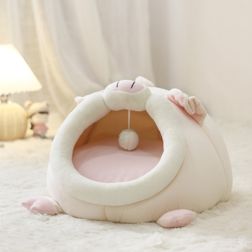 Katzenkorb mit Kissen – Warmer, halbgeschlossener Katzenkorb