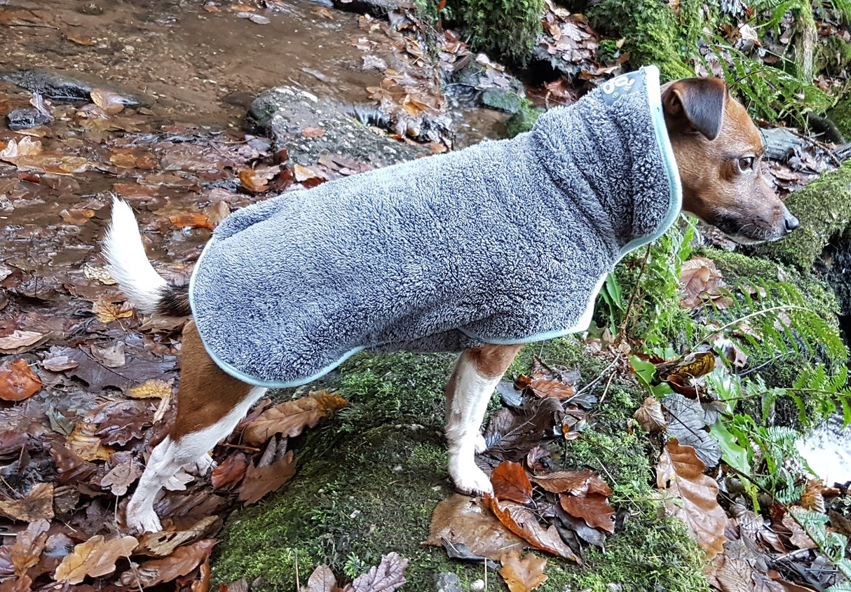 Henry Wag Mikrofaser-Hundebademantel – Trockenjacke für Hunde – Größe S