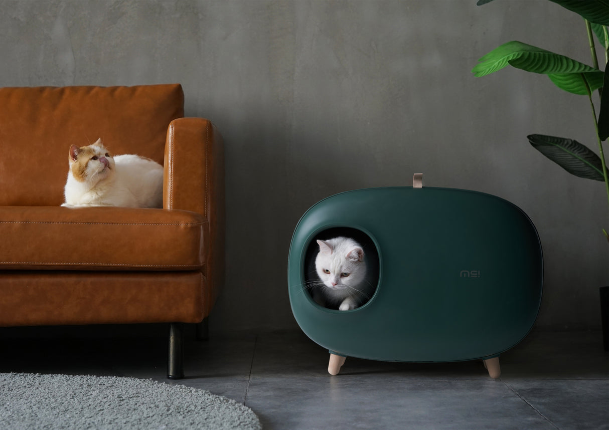 MakeSure kattenbak met lade - Groen - Design Prijs Winnaar! - SpirePets