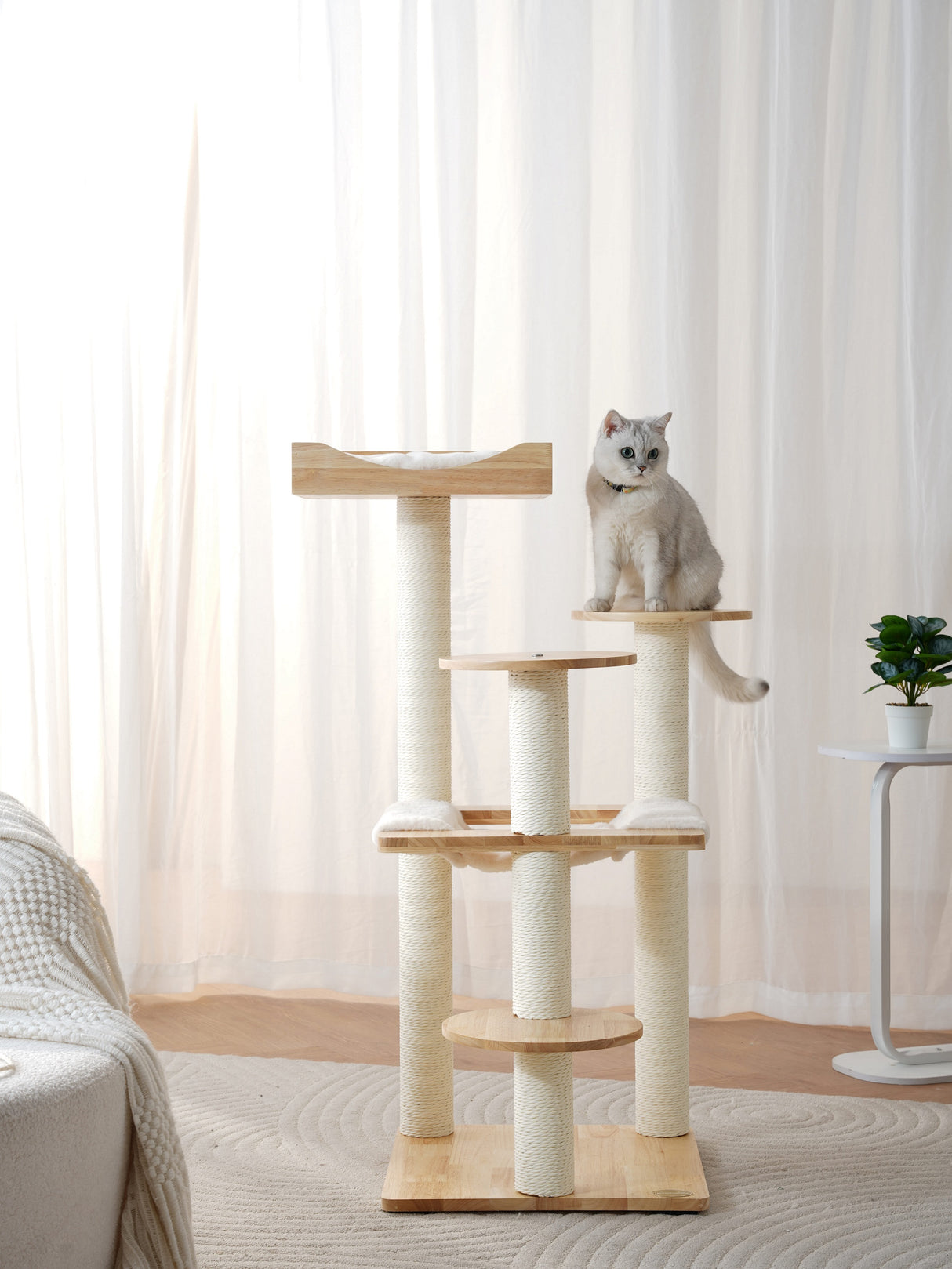 Kattenboom - krabpaal met hangmat en kattenmand - SpirePets