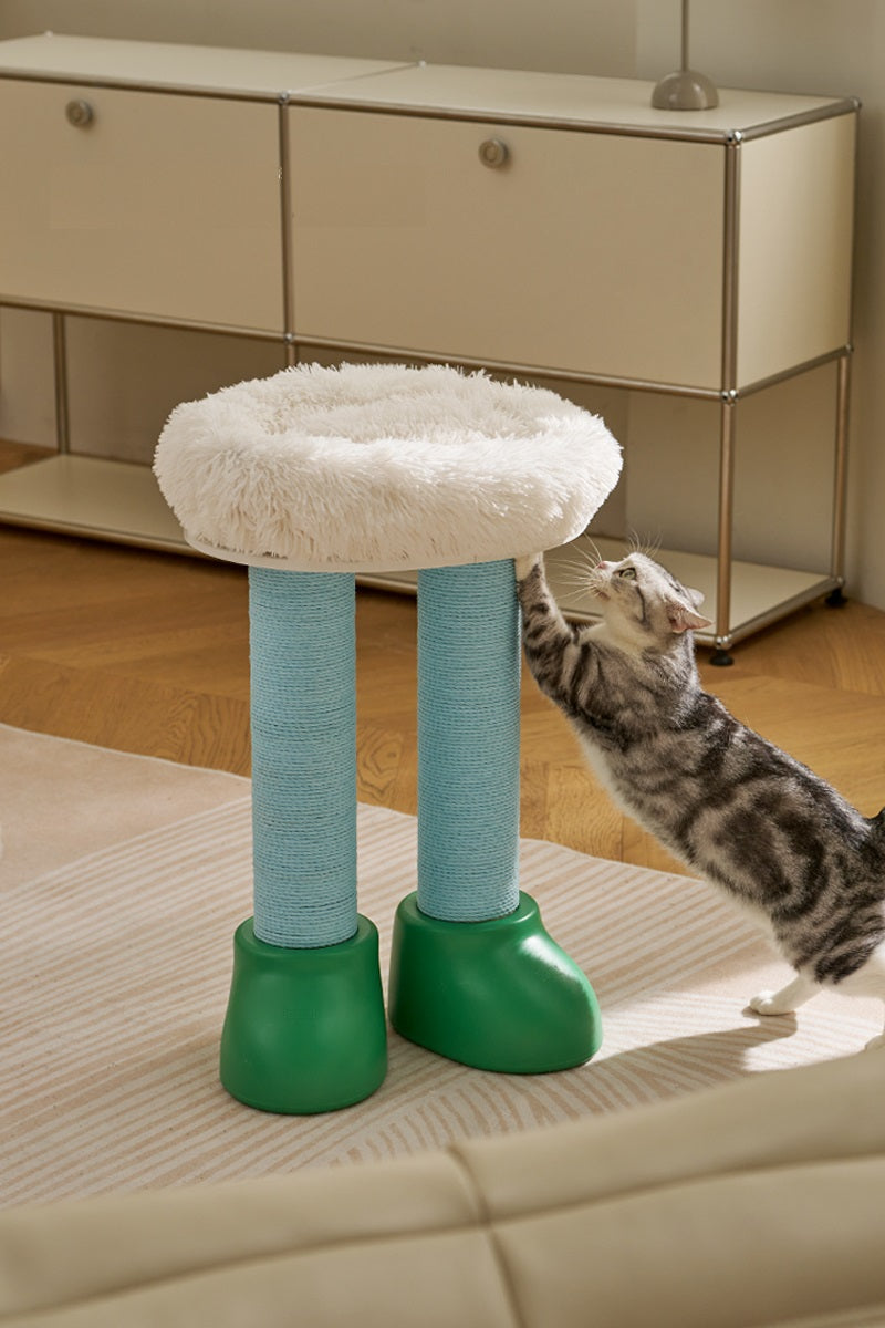 Katten krabpaal - kattenmand - multifunctioneel - groot aantrekkelijk ontwerp - groen en wit - SpirePets