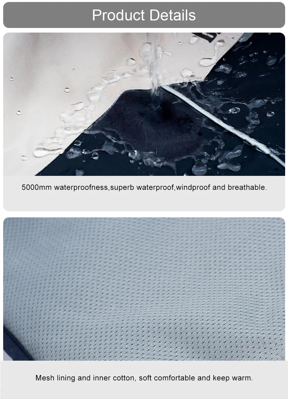 Hondenjas - hardshell materiaal - waterdicht - winddicht - lichtgewicht - blauw - maat M - SpirePets