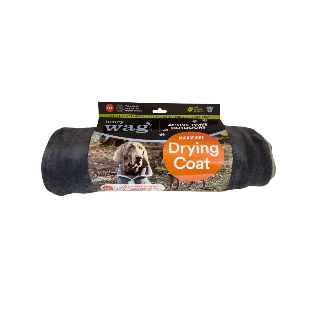 Henry Wag Mikrofaser-Hundebademantel – Trockenjacke für Hunde – Größe XXL