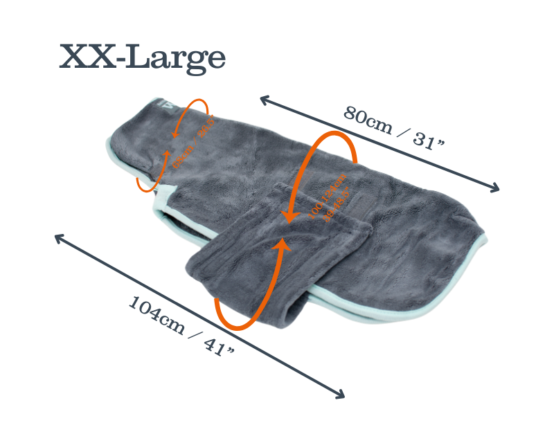 Henry Wag Mikrofaser-Hundebademantel – Trockenjacke für Hunde – Größe XXL