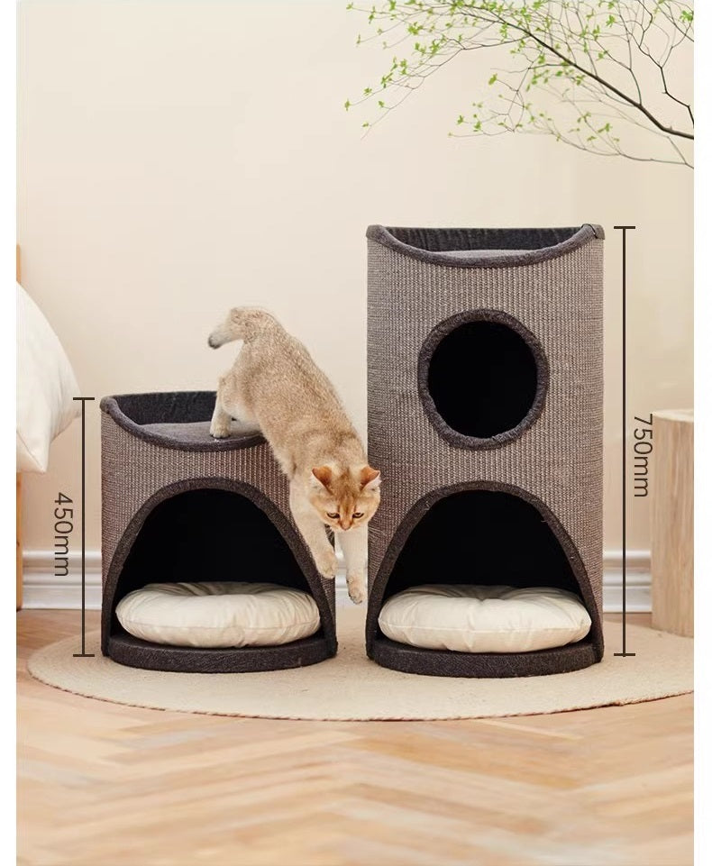 NOVA Kratzbaum mit Katzenkorb