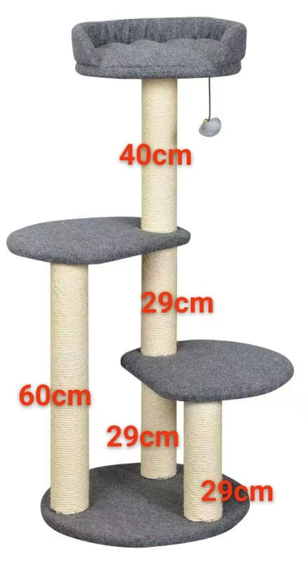 Tommy Krabpaal katten - 3 niveaus en pluche bed - SpirePets