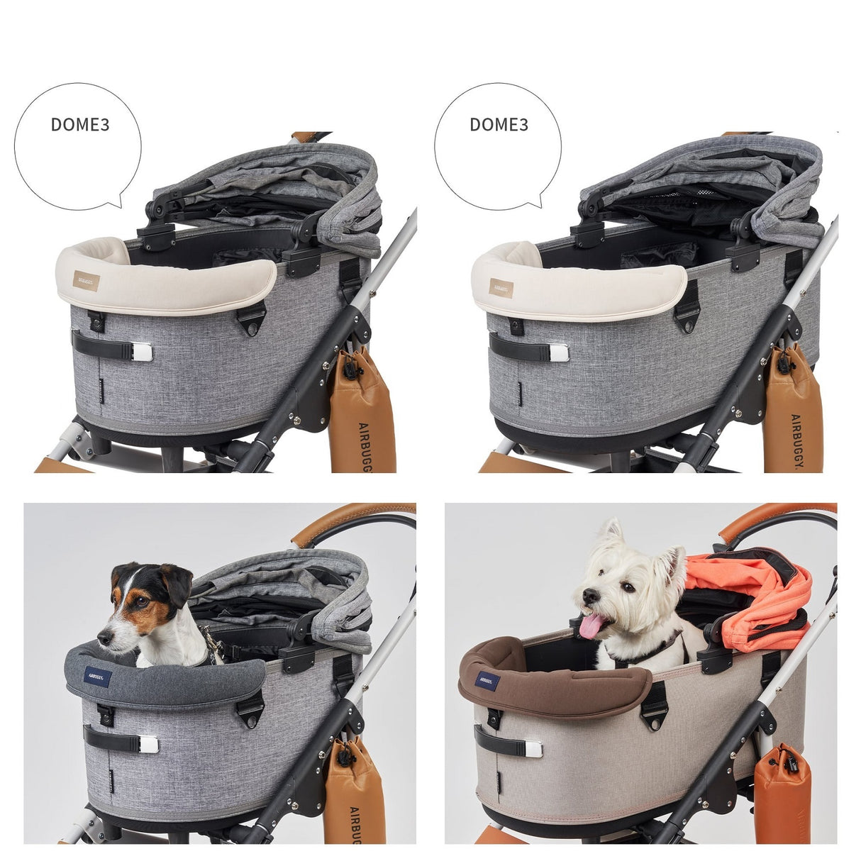 AirBuggy DOME 3 Eckkissen – Mokka