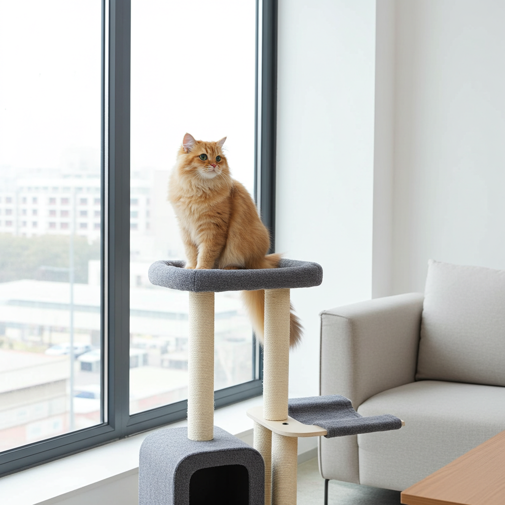 Katzenkratzbaum Candy - Kletterbaum - grau