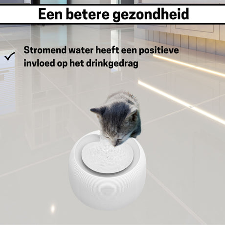 Drinkfontein - Kattenfontein - 2.5 Liter - Waterfontein Kat - Automatische Spoeling