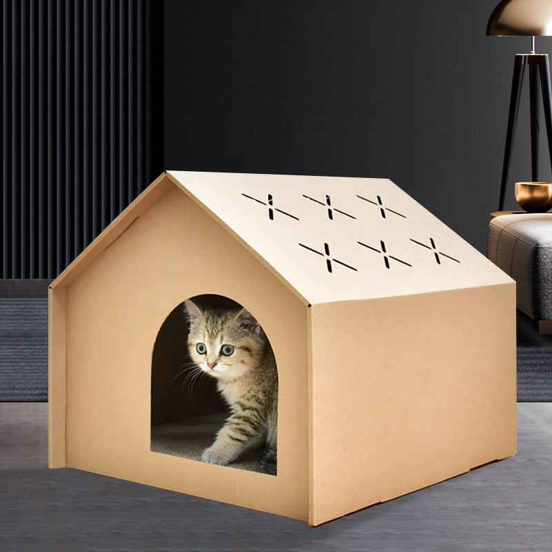 Kattenhuis van karton - Krab en speelhuisje voor katten - SpirePets