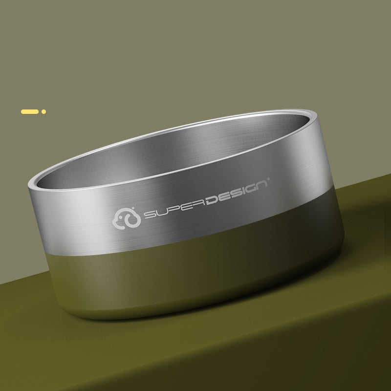 Anti-slip RVS voerbak set – Stevig & stijlvol in donkergroen - SpirePets