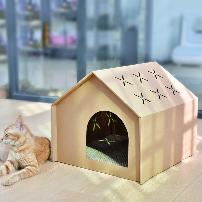 Kattenhuis van karton - Krab en speelhuisje voor katten - SpirePets