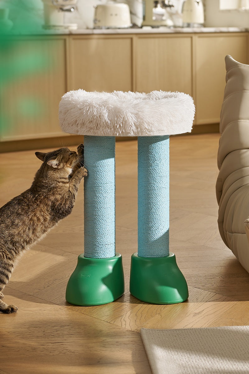 Katten krabpaal - kattenmand - multifunctioneel - groot aantrekkelijk ontwerp - groen en wit - SpirePets