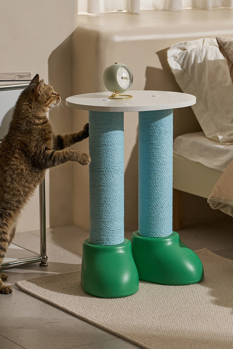 Katten krabpaal - kattenmand - multifunctioneel - groot aantrekkelijk ontwerp - groen en wit - SpirePets