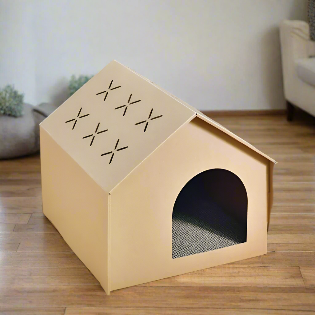 Kattenhuis van karton - Krab en speelhuisje voor katten - SpirePets