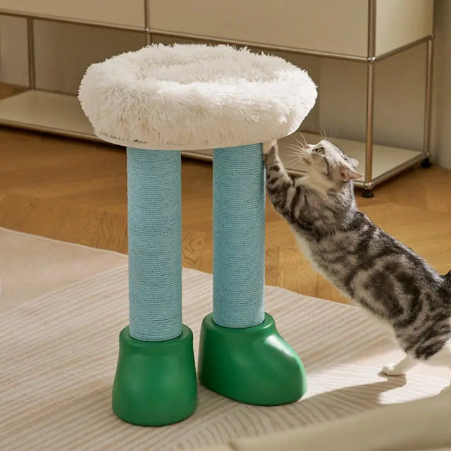 Katten krabpaal - kattenmand - multifunctioneel - groot aantrekkelijk ontwerp - groen en wit - SpirePets