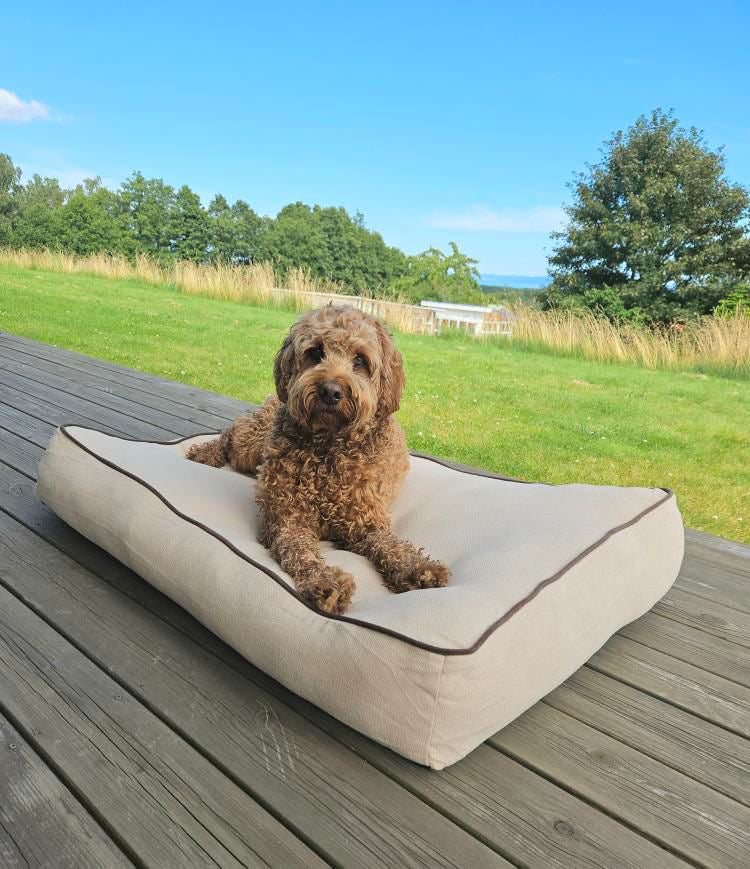 Rudy Hundekissen – Beige & Braun – Rutschfest