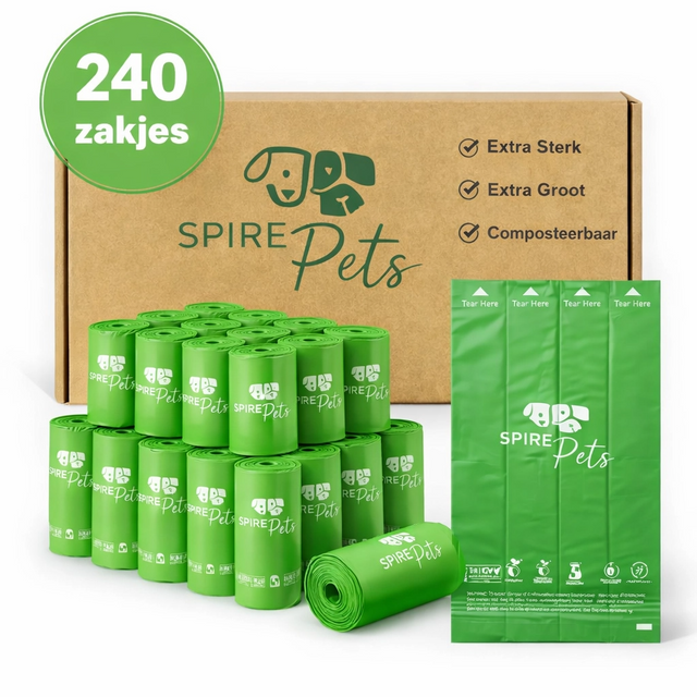 Poepzakjes Extra Groot 100% Biologisch afbreekbaar - SpirePets