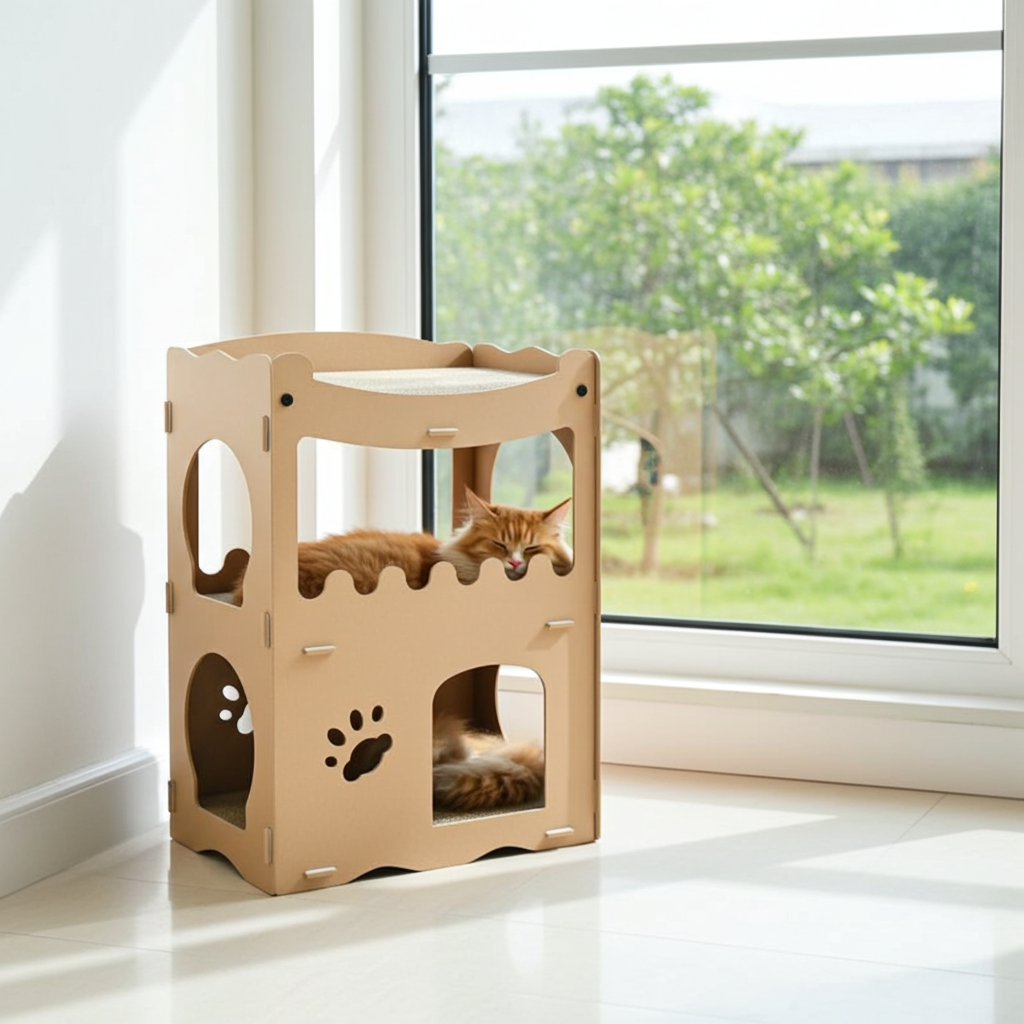Kattenhuis - duurzaam speelhuis voor katten - SpirePets
