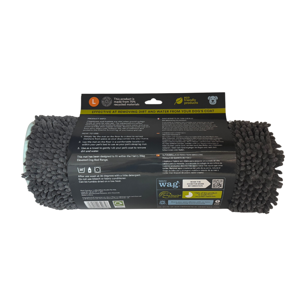 Henry Wag Mikrofaser-Trockenmatte für Haustiere – L