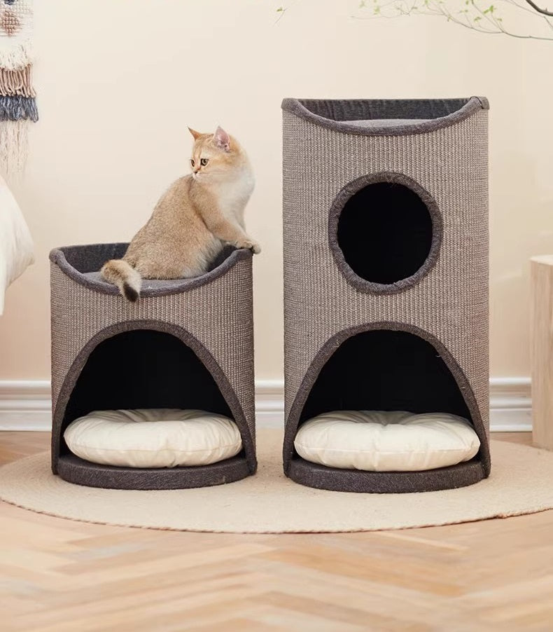 NOVA Kratzbaum mit Katzenkorb