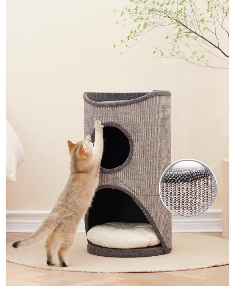 NOVA Kratzbaum mit Katzenkorb