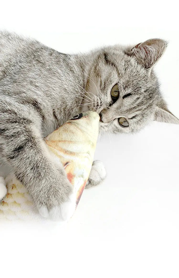 Kattenspeelgoed- katten speeltje vis - goudvis - gevuld met kattenkruid - 16 cm - SpirePets