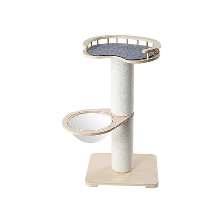 Kattenboom - krabpaal - kattenmand - met transparante kom - SpirePets