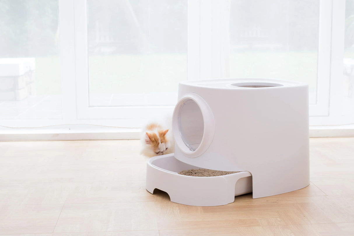 Kattenbak SPACE serie - Kattentoilet Wit SpirePets