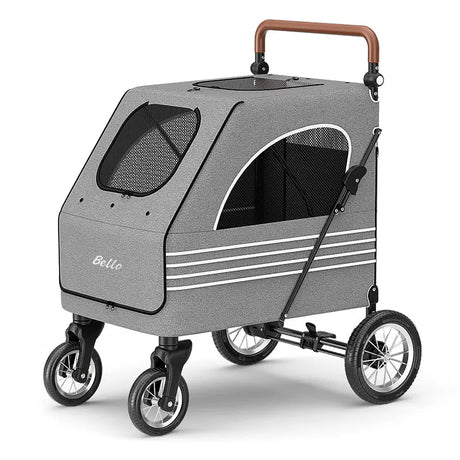 BELLO Wandelwagen voor honden - tot 2 of 3 honden mogelijk - 4-wielen  - Inklapbaar - SpirePets