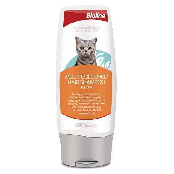 Shampoo voor Katten - voor meerkleurig kattenhaar - met kokosoliederivaat en kamille-extract - 200 ml SpirePets