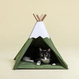 Tipi tent voor katten - kattentent - kattenmand - blauw - SpirePets