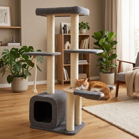 Katzenkratzbaum Candy - Kletterbaum - grau
