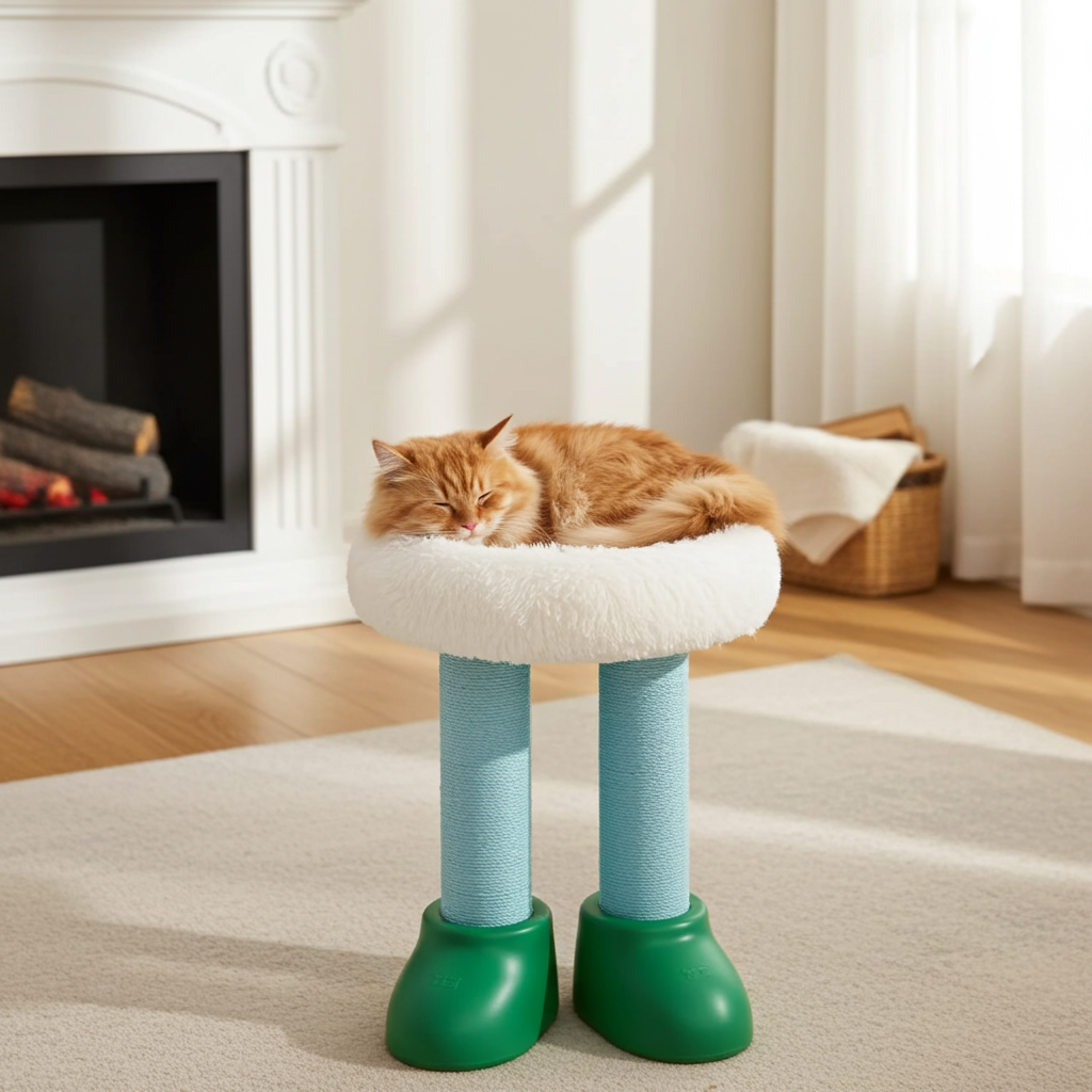 Bootsy Katzenkratzbaum mit Katzenkorb