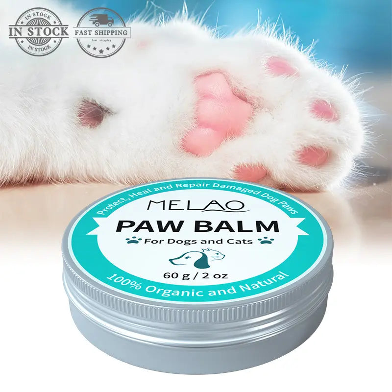 Katten en honden pootbalsem | blik 60gram paw balm | pootverzorging | opfrissen van uw huisdier | huisdieren verzorging - SpirePets